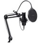 Trust Gaming GXT 270 Emita II+ Micrófono para Streaming con Brazo Ajustable, USB, Negro